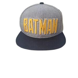 Heroic Urban Edge DC Comics Batman Logo Adjustable Gray & Yellow Snapback Cap
